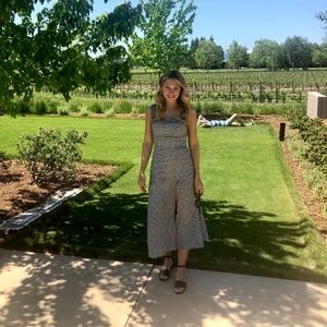 Reformation Lavender Dress Boston Check